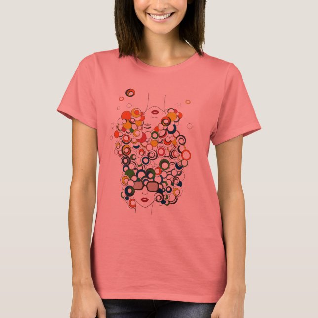 Färgfull färgen skirt tee shirt (Framsida)