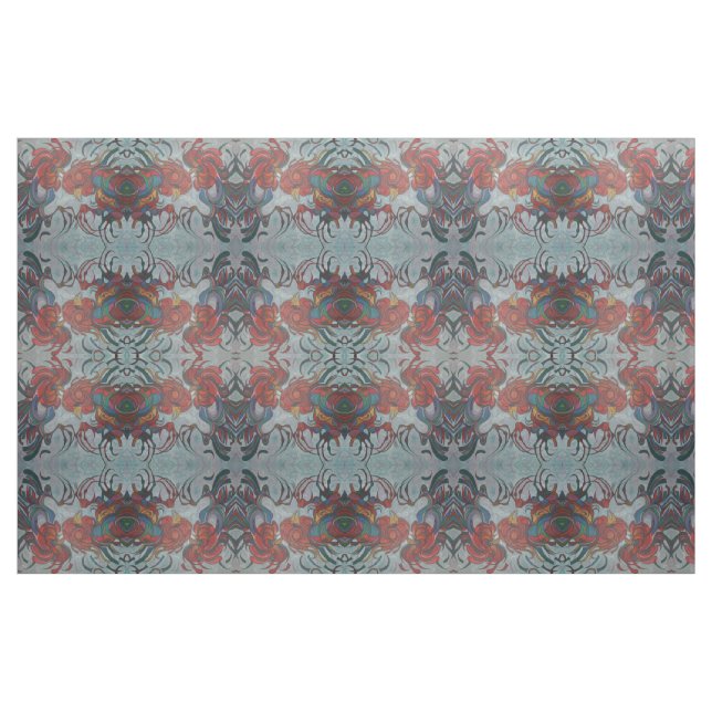 Färgfull Farmyard Tuppar Tyg (Fat Quarter)