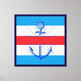 Färgfull fästpunkt med anpassad knapp Arbetsyteuts Canvastryck