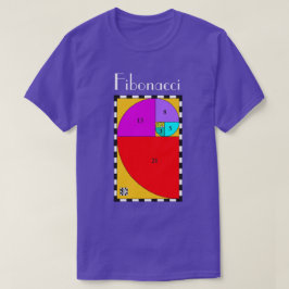 Färgfull Fibonacci Spiral T-Shirt