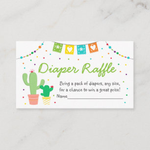 Färgfull Fiesta Cactus Baby Shower Raffle Tilläggskort