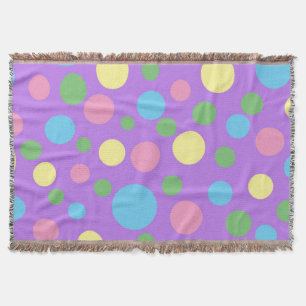 Färgfull filt i polka dots mönster