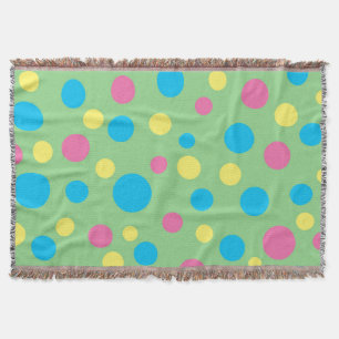 Färgfull filt i polka dots mönster