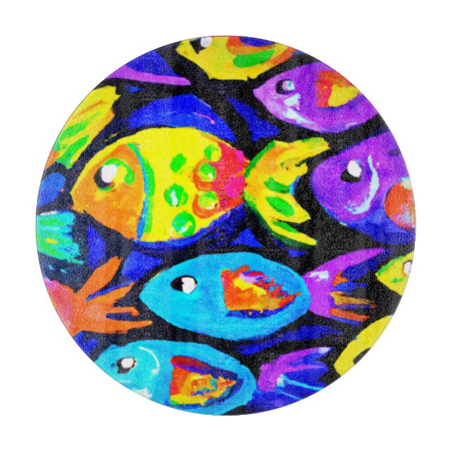 Färgfull fiskkonst Mönster Köp nu (Framsidan)