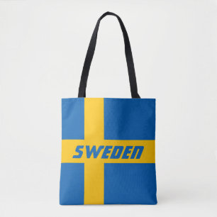 Färgfull Flagga av Sverige Tygkasse