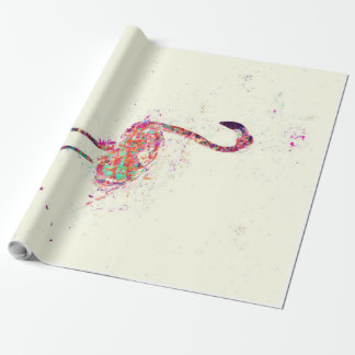 Färgfull flamingo Skriv ut Art Gift Älskare Presentpapper