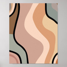 Färgfull fluid Abstrakt Art Poster