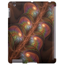 Färgfull fluorescerande Abstrakt Trippy Brown Frac