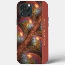 Färgfull fluorescerande Abstrakt Trippy Brown Frac