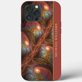 Färgfull fluorescerande Abstrakt Trippy Brown Frac