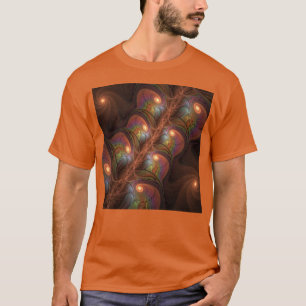 Färgfull fluorescerande Abstrakt Trippy Brown Frac T Shirt