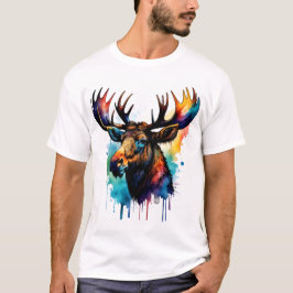 Färgfull flytande vattenfärg t shirt