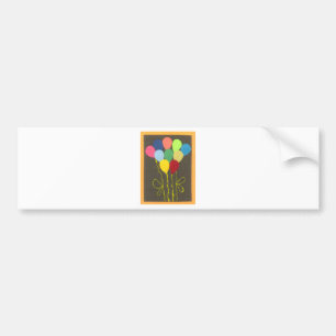 Färgfull födelsedagsfärgad färgton Grafikdesign Bildekal