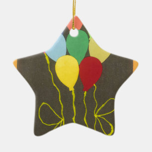 Färgfull födelsedagsfärgad färgton Grafikdesign Julgransprydnad Keramik