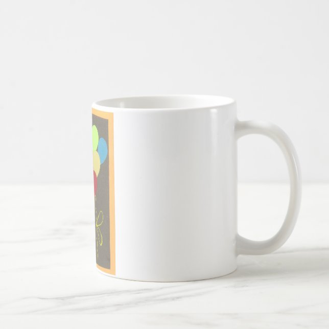Färgfull födelsedagsfärgad färgton Grafikdesign Kaffemugg (Höger)