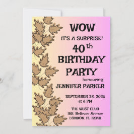 Färgfull Födelsedagsfest Inbjudningar