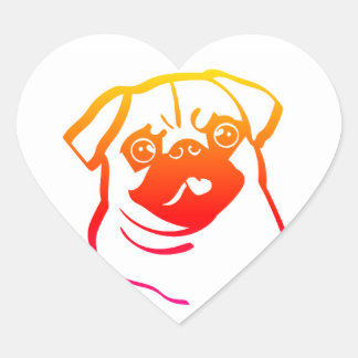Färgfull förgningsplockerare hjärtformat klistermärke