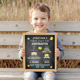 Färgfull första skoldag - skylt