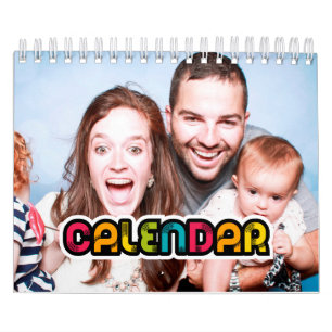 Färgfull fotokalender för familjen 2026 kalender