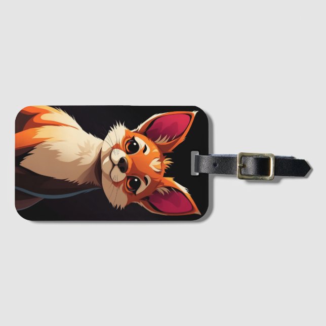 Färgfull Fox Art Vibrant Bagagebricka (Framsida horisontal)