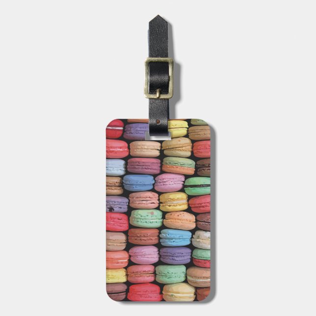 Färgfull Fransk Macaron Mönster Bagagebricka (Vertikal Framsida)