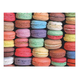 Färgfull Fransk Macaron Mönster Fototryck