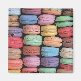 Färgfull Fransk Macaron Mönster Magnet