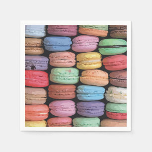 Färgfull Fransk Macaron Mönster Pappersservett