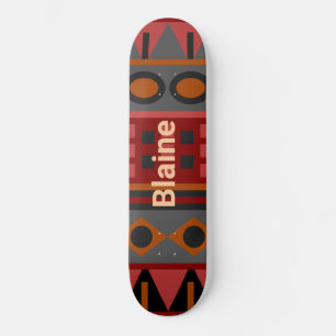 Färgfull Funky Mönster Mini Skateboard Bräda 18,5 Cm