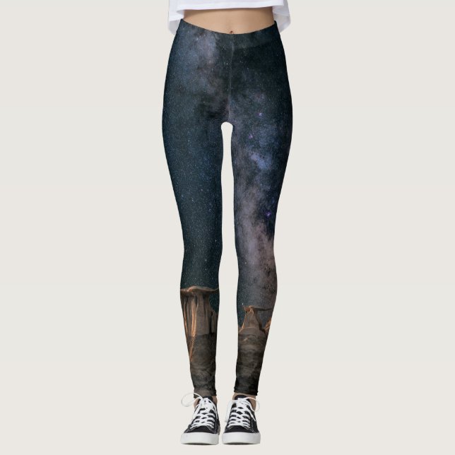 Färgfull Galaxy Leggings (Framsida)
