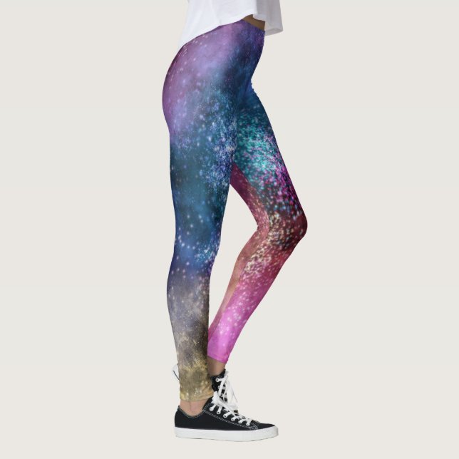 Färgfull Galaxy Mönster Leggings (Höger)