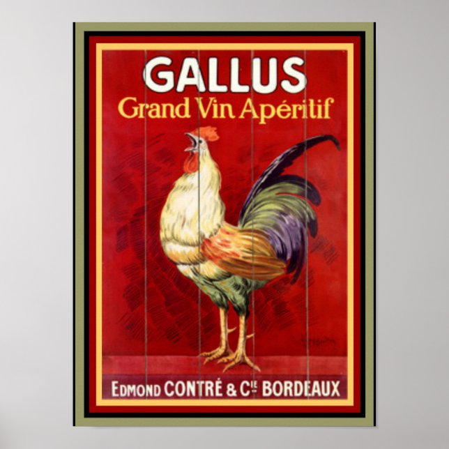 Färgfull Gallus Vintage annons Poster 12 x 16 (Framsidan)