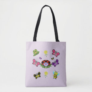 Färgfull Garden Tote Bag Tygkasse
