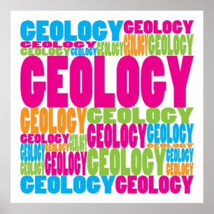 Färgfull geologi poster
