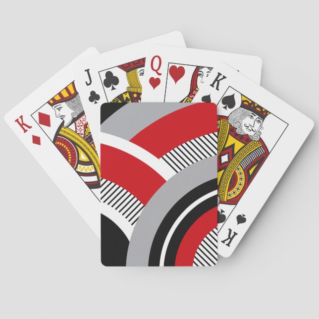 Färgfull geometri casinokort (Baksidan)