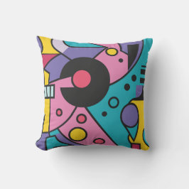 Färgfull geometri i olika färg kudde