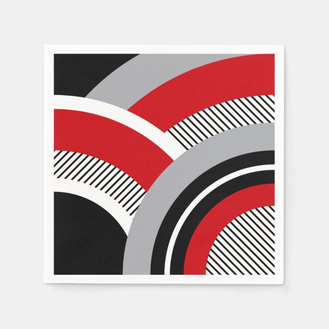 Färgfull geometri pappersservett (Framsidan)