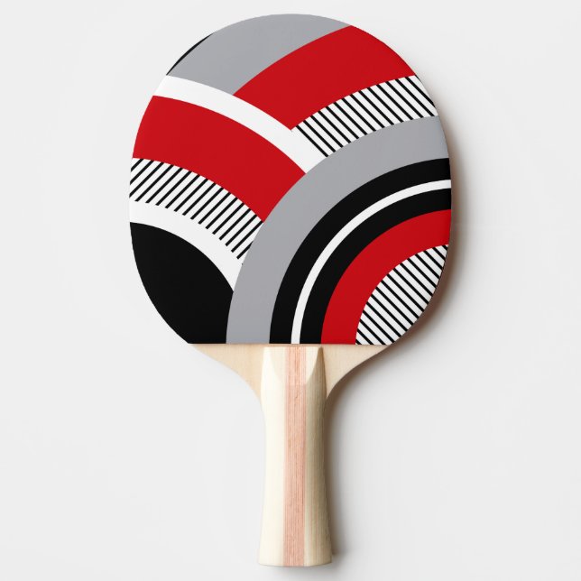 Färgfull geometri pingisracket (Framsidan)