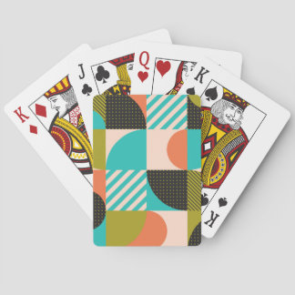 Färgfull geometri, Skandinaviska stil mönster. Casinokort