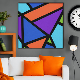 Färgfull geometrisk Abstrakt Art Canvastryck