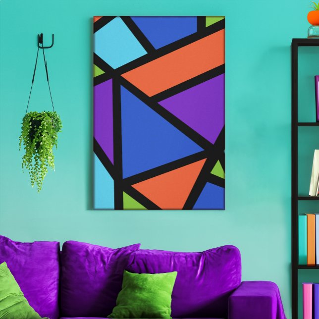 Färgfull geometrisk Abstrakt Art Canvastryck (Skapare uppladdad)