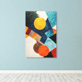 Färgfull geometrisk Abstrakt Canvastryck