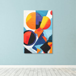 Färgfull geometrisk Abstrakt Canvastryck