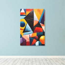 Färgfull geometrisk Abstrakt Canvastryck