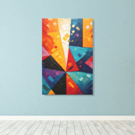 Färgfull geometrisk Abstrakt Canvastryck