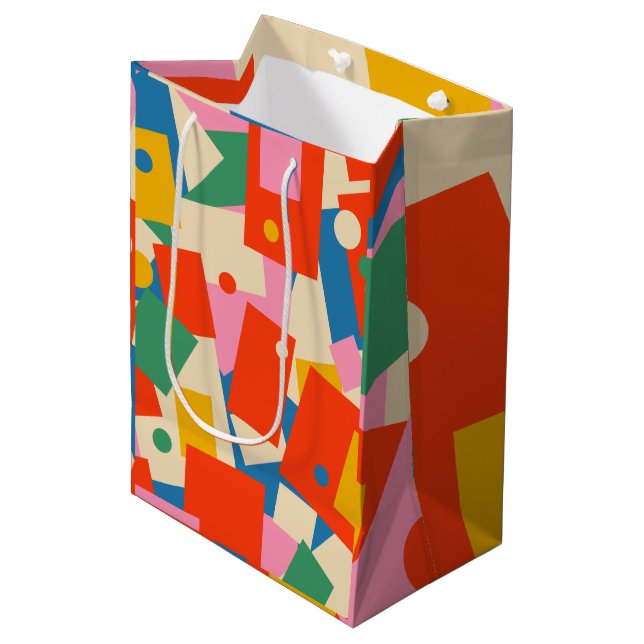 Färgfull geometrisk Abstrakt i 80-årsåldern Modern (Framsidan Vinklad)