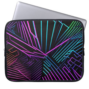 Färgfull geometrisk Abstrakt Laptop Fodral