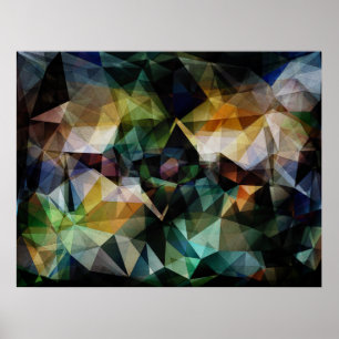 Färgfull geometrisk Abstrakt Poster