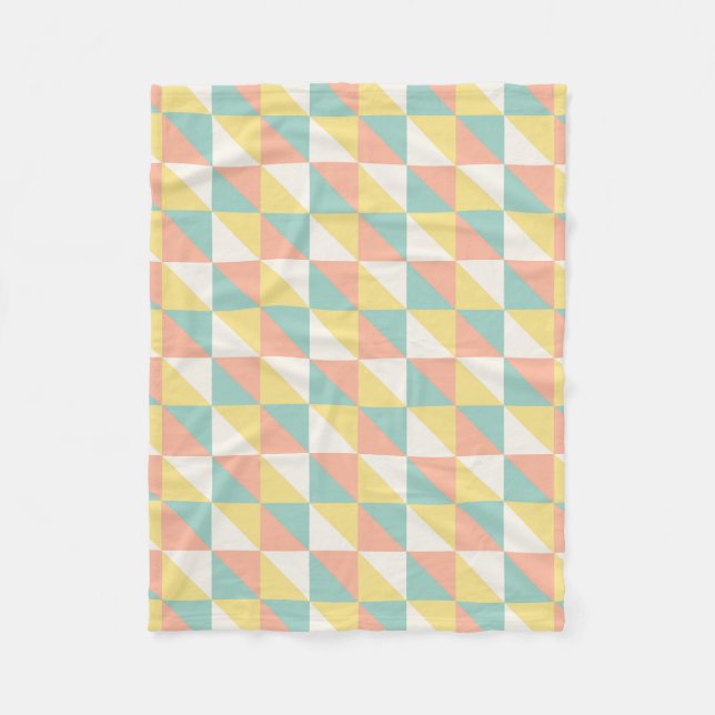 Färgfull geometrisk Abstrakt Triangel Mönster Fleecefilt (Framsidan)