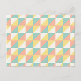 Färgfull geometrisk Abstrakt Triangel Mönster Helg Vykort